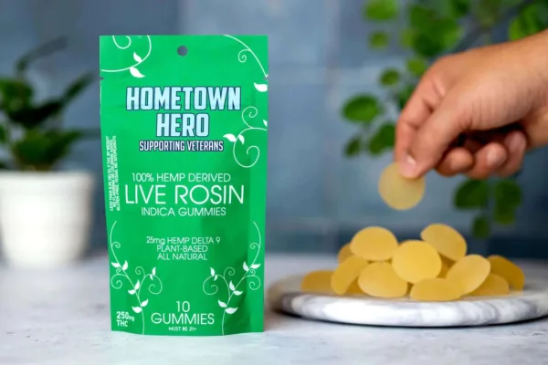 Hometown Hero Delta 9 Live Rosin Gummies - Indica - Image 4