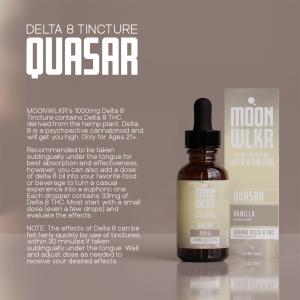 Moonwlkr Delta 8 Tincture 1,000mg - Vanilla - Image 3